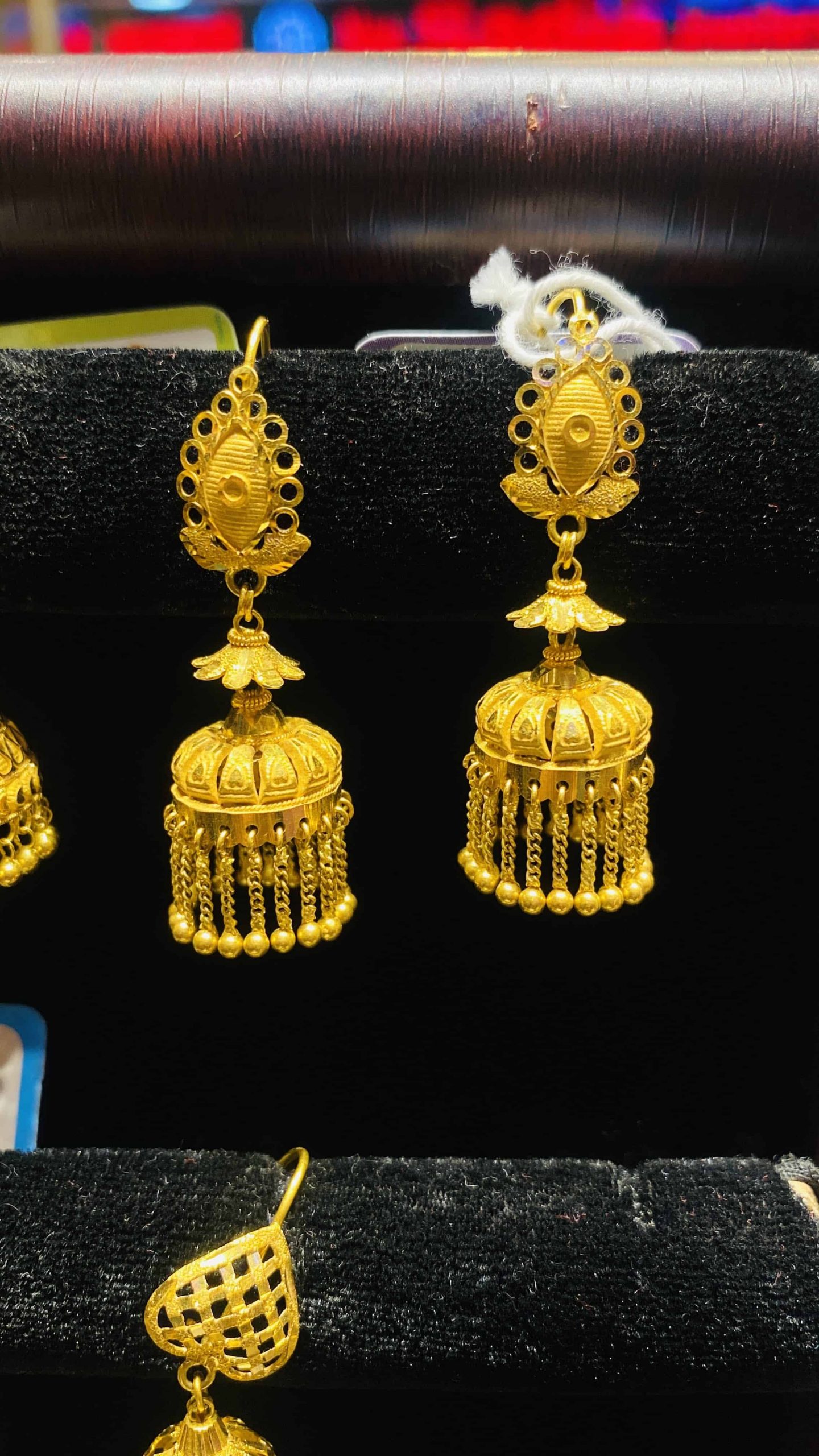 one gram gold south jhumki screw Closure Earrings And Studs length 2 inches  | earring | earrings | earrings long | earrings set | earrings design |  earrings for women stylish |
